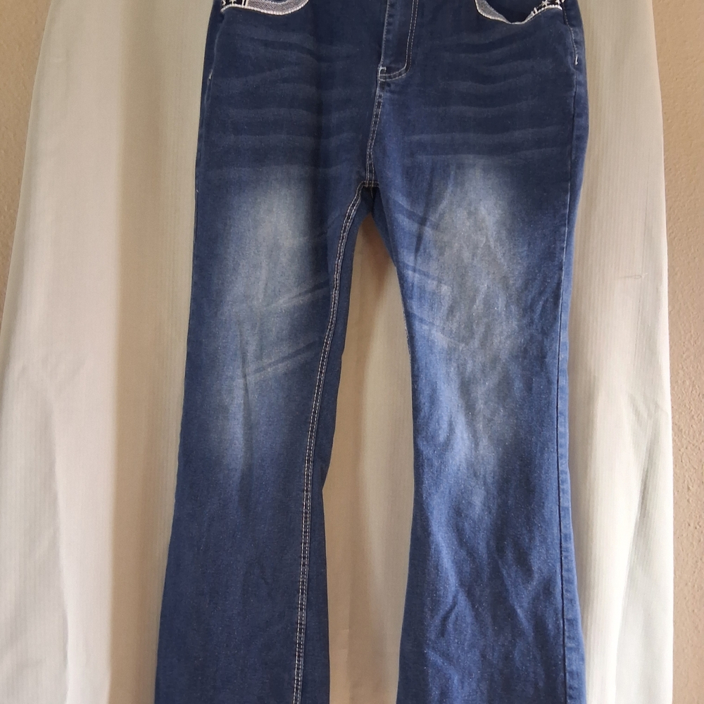 Stylish Blue Flare Jeans